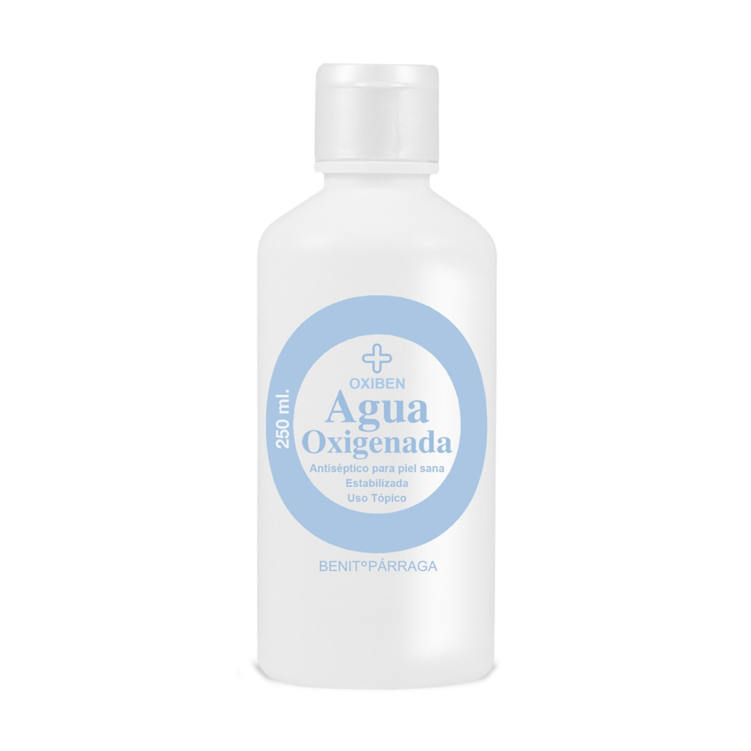 Agua Oxigenada Oxiben 250ml Antiséptico para Limpieza de Heridas y Desinfección