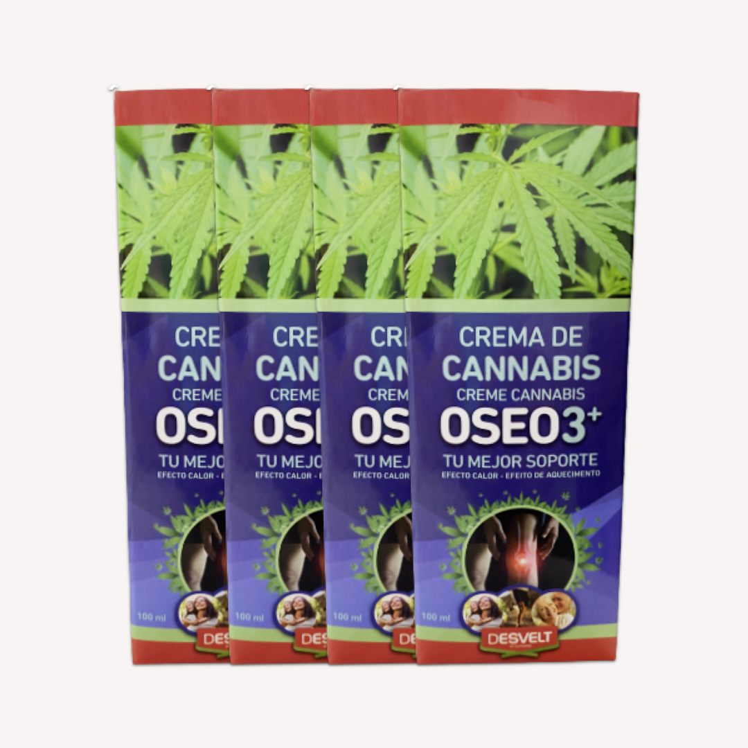Pack 4 Unidades Crema Cannabis Oseo3+ 200ml