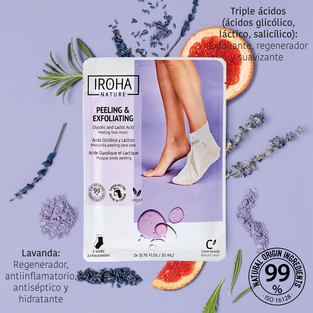 Calcetines Exfoliantes y Peeling con Ácido Glicólico