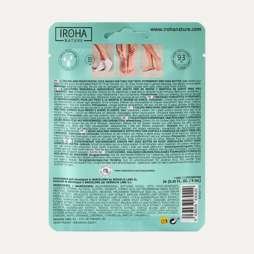 Calcetines Mascarilla Efecto Frío con Menta