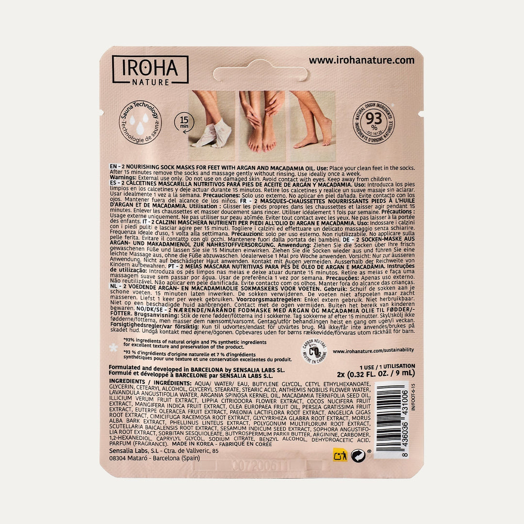 Calcetines Mascarilla Nutritivos con Aceite de Argán