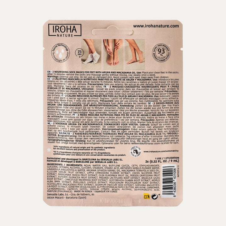Calcetines Mascarilla Nutritivos con Aceite de Argán