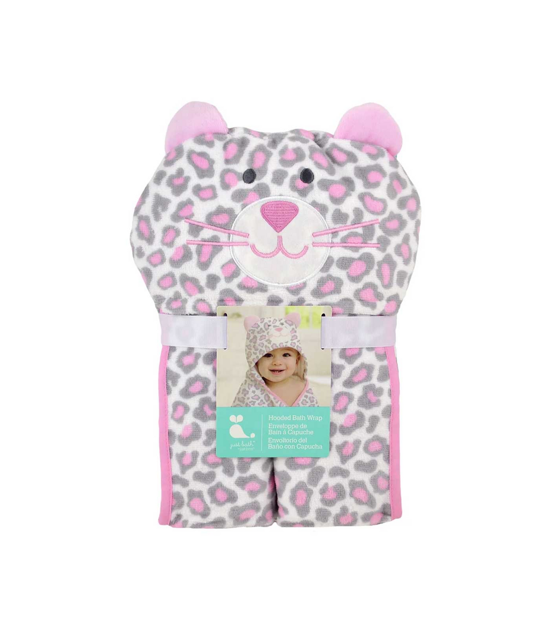 Bata para Bebés - Gatito Gris y Rosa