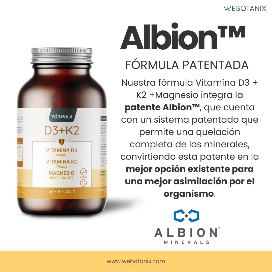 Vitamina D3 + K2 con Magnesio – Fórmula Completa