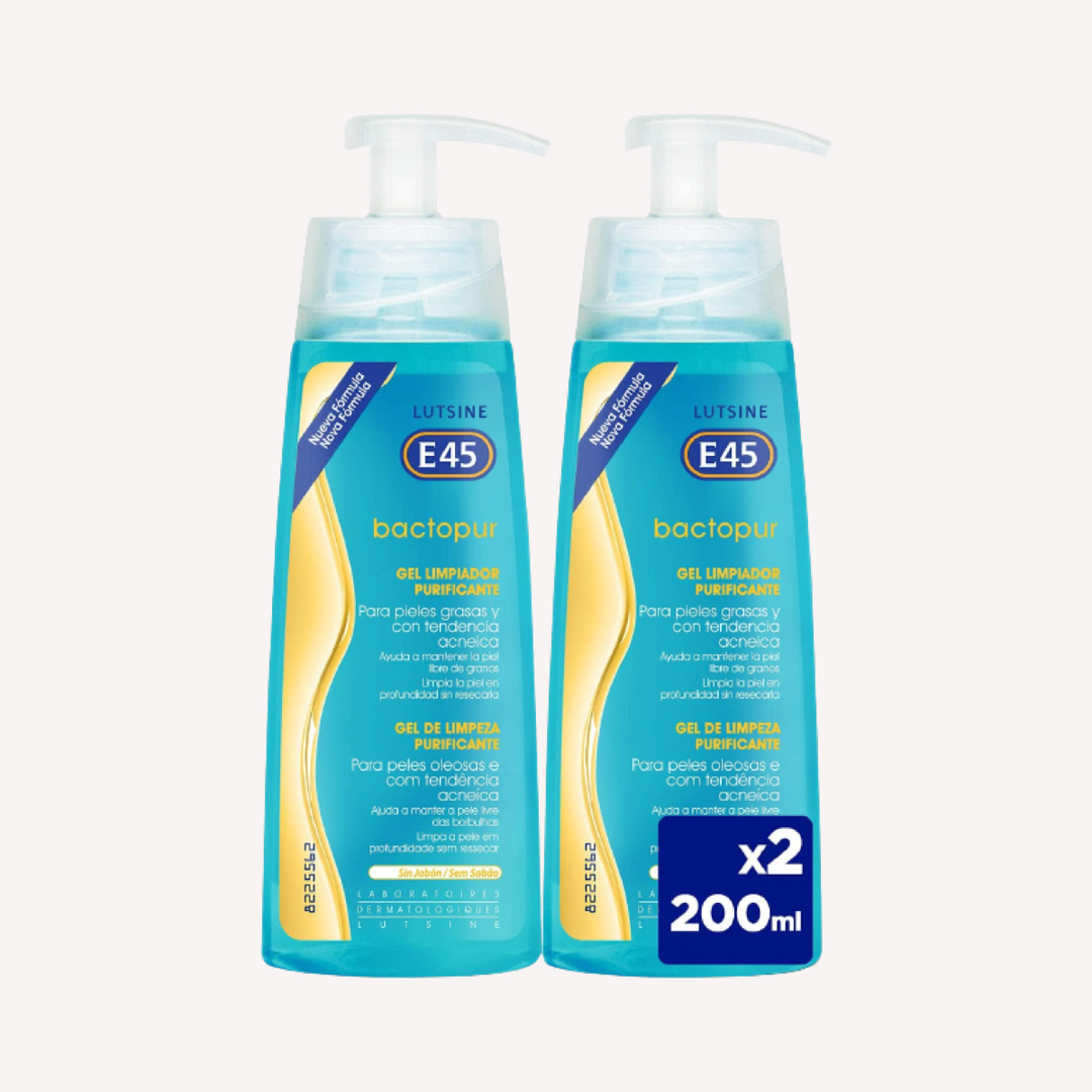 Pack Ahorro Lutsine Bactopur Gel Limpiador Piel Purificante Eryplast 2 Unidades 200ml
