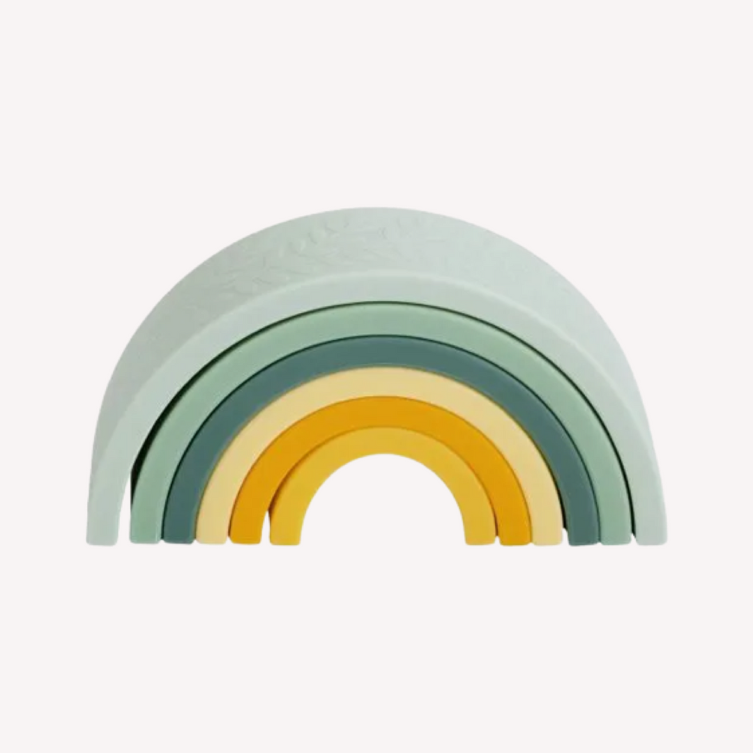 Arcoiris Colores Verde Amarillo Juguete Para Apilar Little Lovely