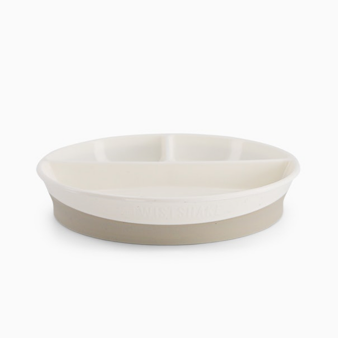 Plato Dividido Twistshake 6+M Blanco