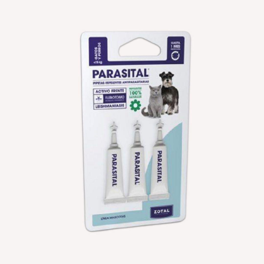Pipeta Antiparasitario Perros Pequeña y Gatos Parasital De Zotal
