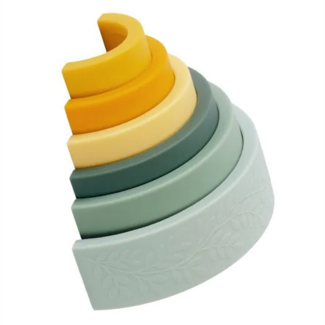 Arcoiris Colores Verde Amarillo Juguete Para Apilar Little Lovely