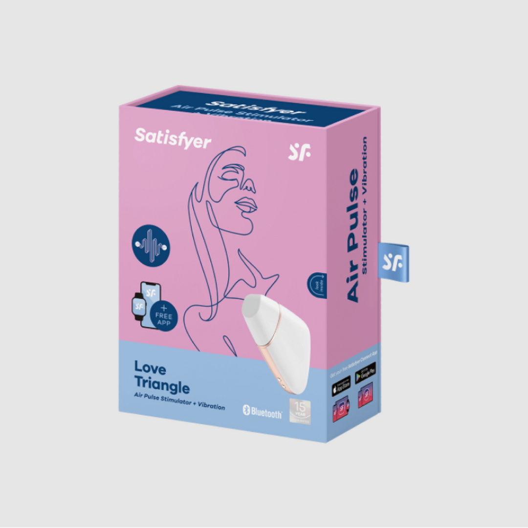 Love Triangle Blanco Estimulador Clitoris Satisfyer + App Gratis