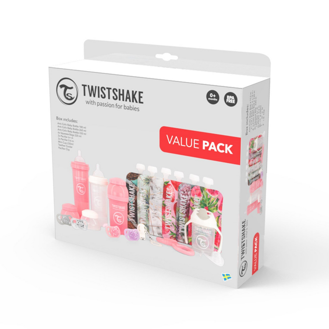 Pack Twistshake Botellas Rosa