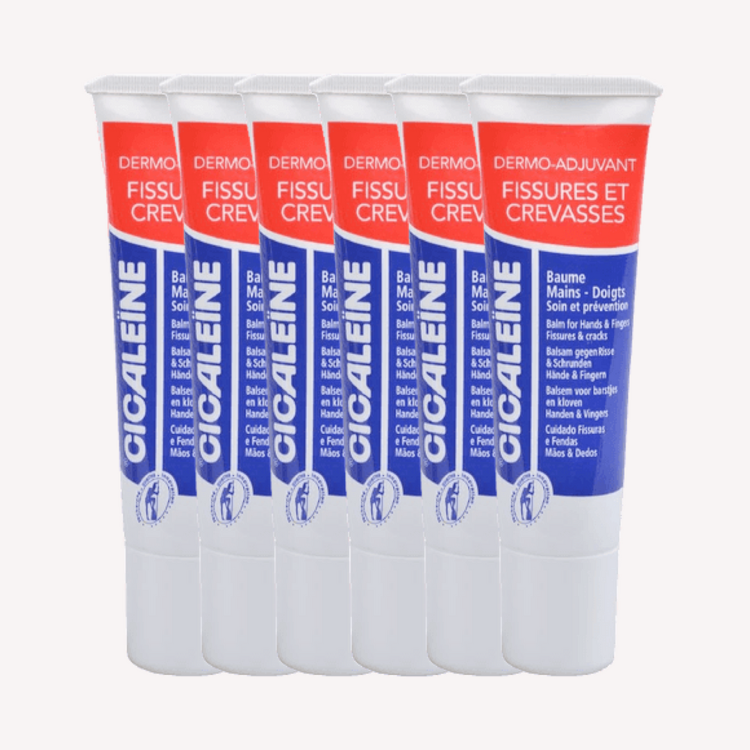 Pack de 6 Cicaleïne Akileine Fisuras Pies y Manos Grietas Calmante Protege 50ml
