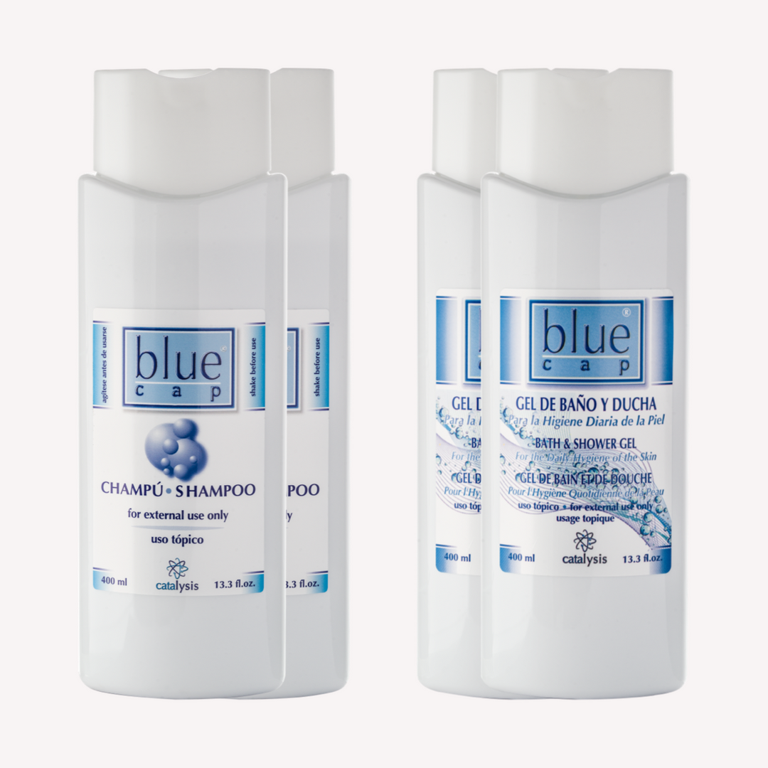 Pack 2 Champú 400ml + 2 Gel 400ml Blue Cap