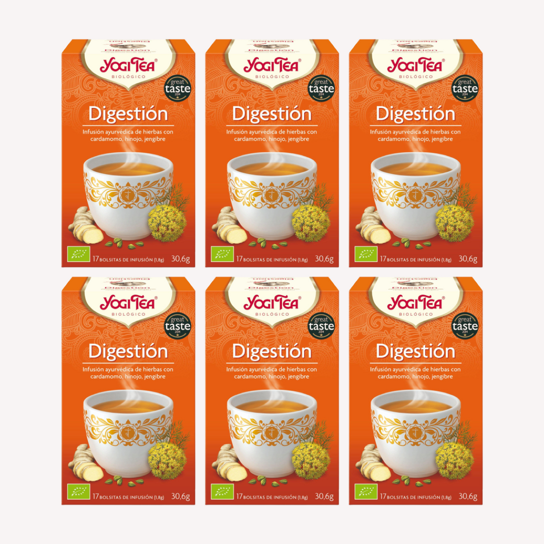Pack 6 Yogi Tea Digestión Infusiones